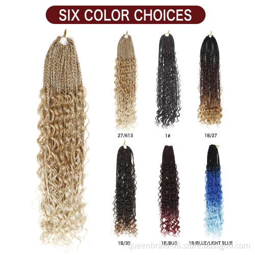 Goddess Box Senegal Twist Braids with Curly Ends Crochet Bohemian Braids Hair Hair Extensions Synthetic Braiding